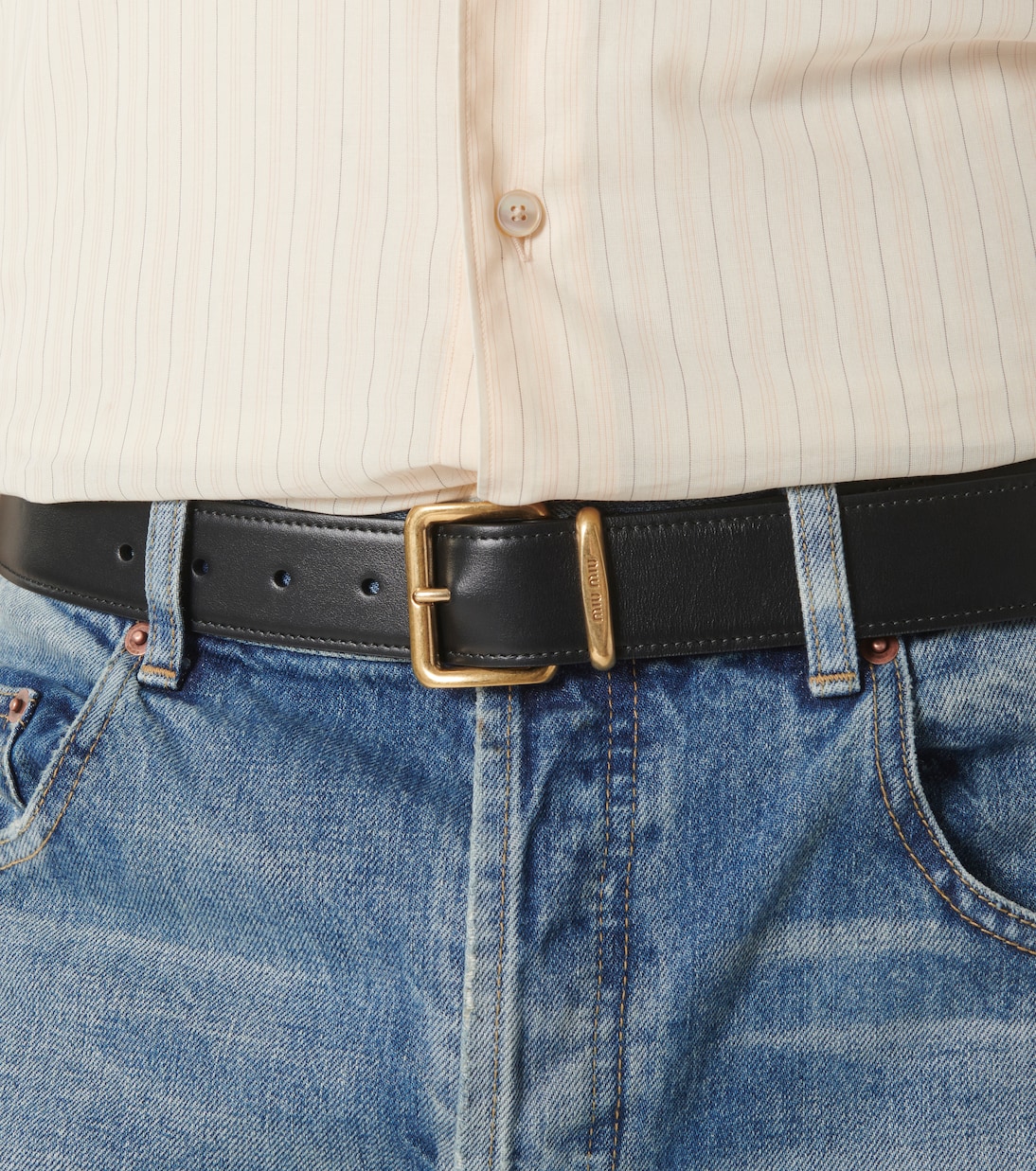 Leather belt | Miu Miu