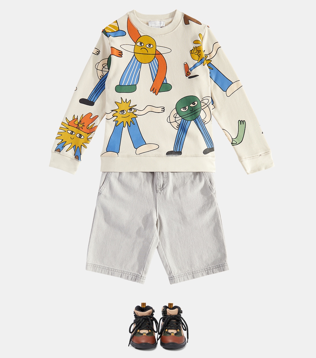Printed cotton jersey sweatshirt | Stella McCartney Kids