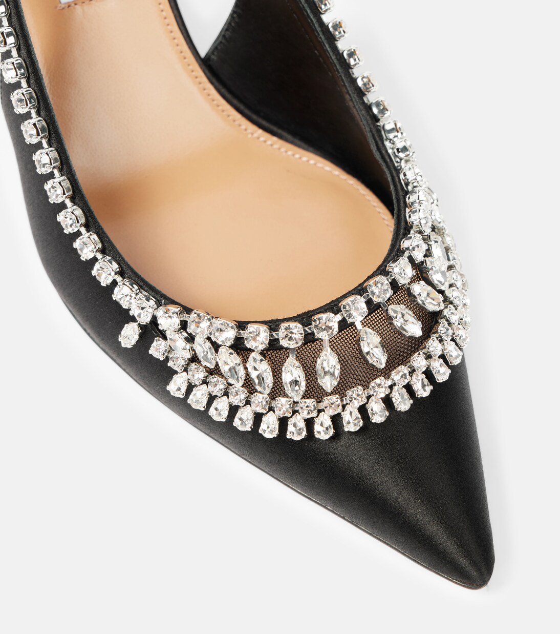 Escarpins Crystal Crush en satin | Aquazzura