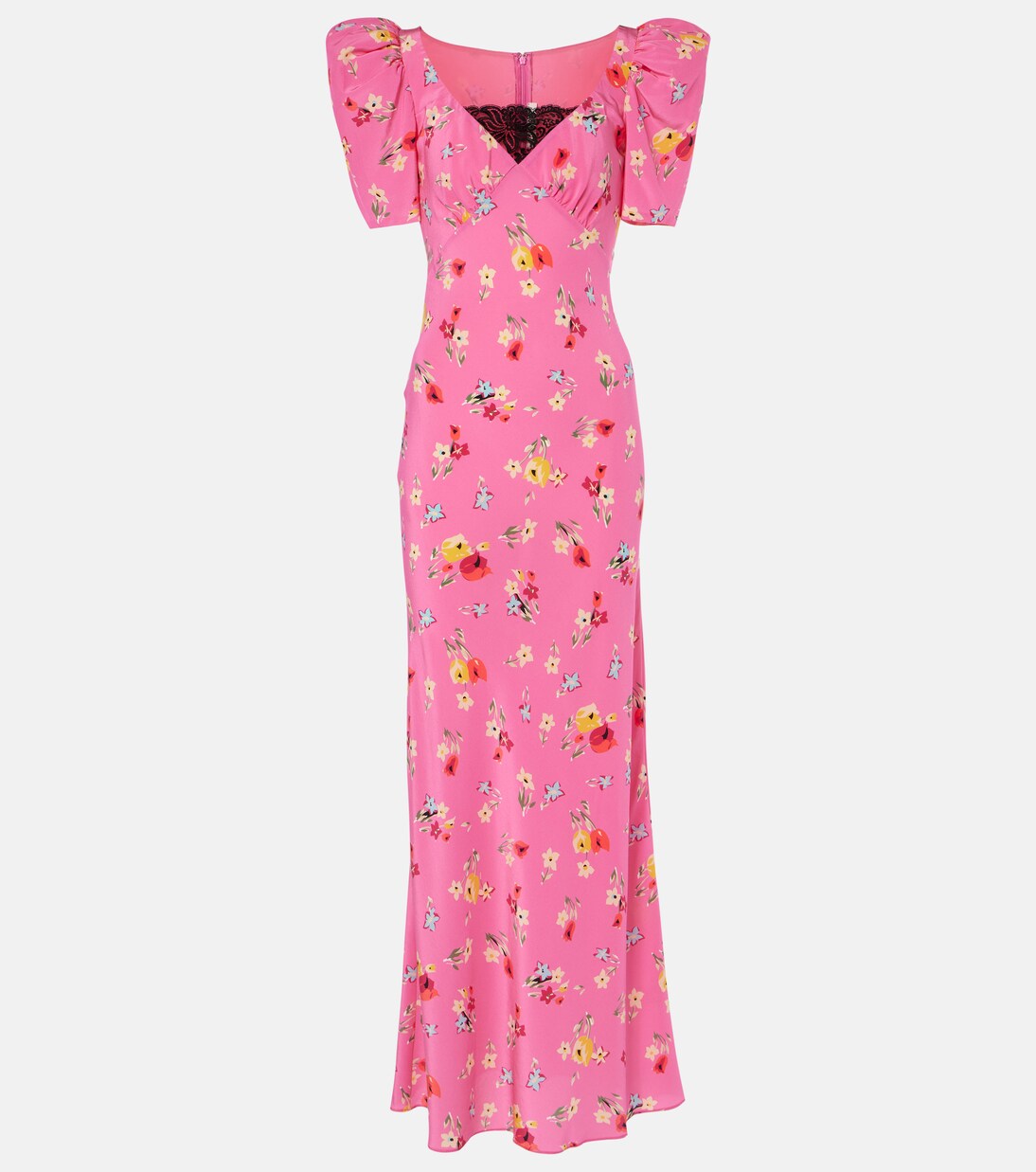 Robe longue en soie à dentelle | Rodarte