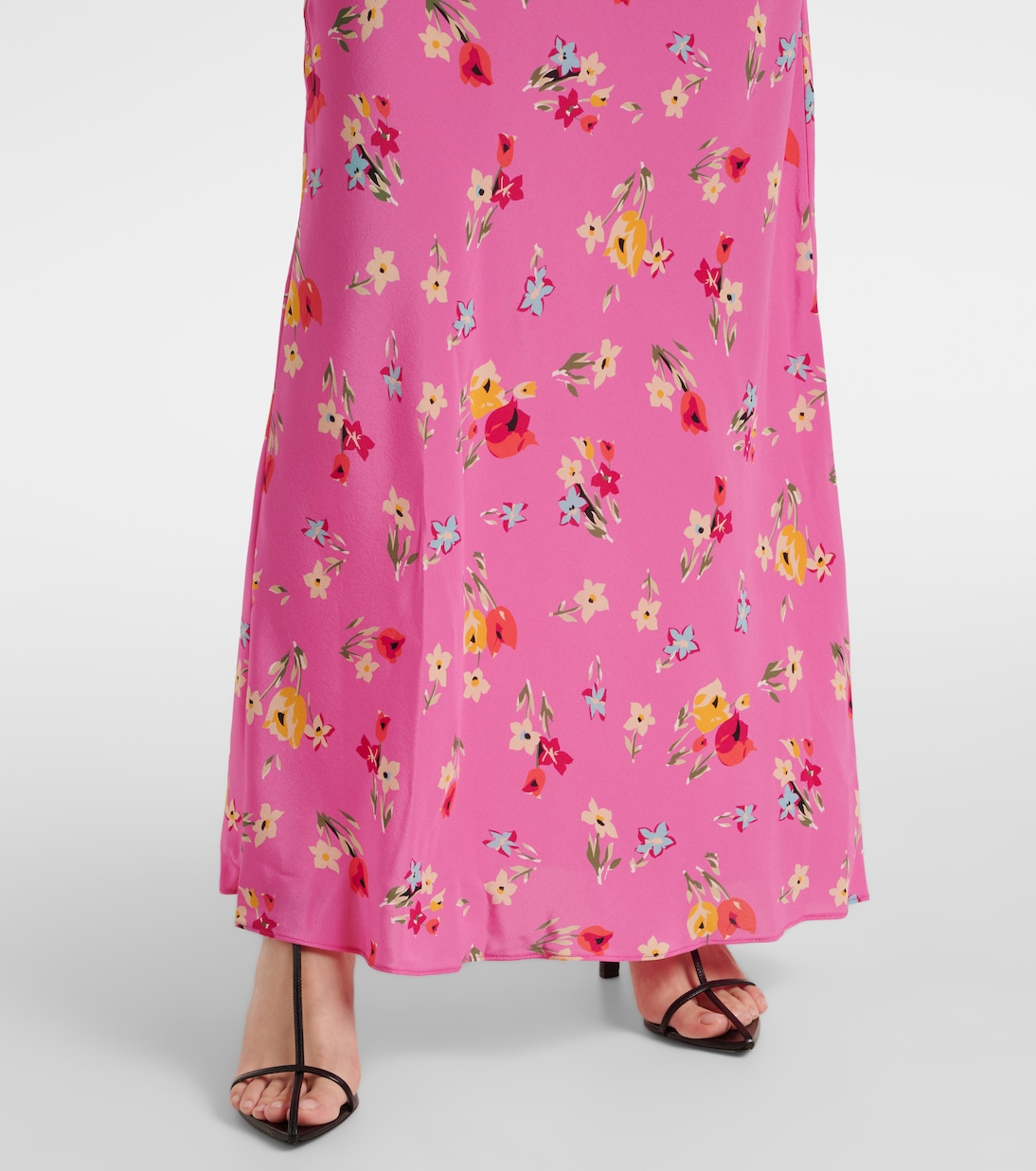 Robe longue en soie à dentelle | Rodarte