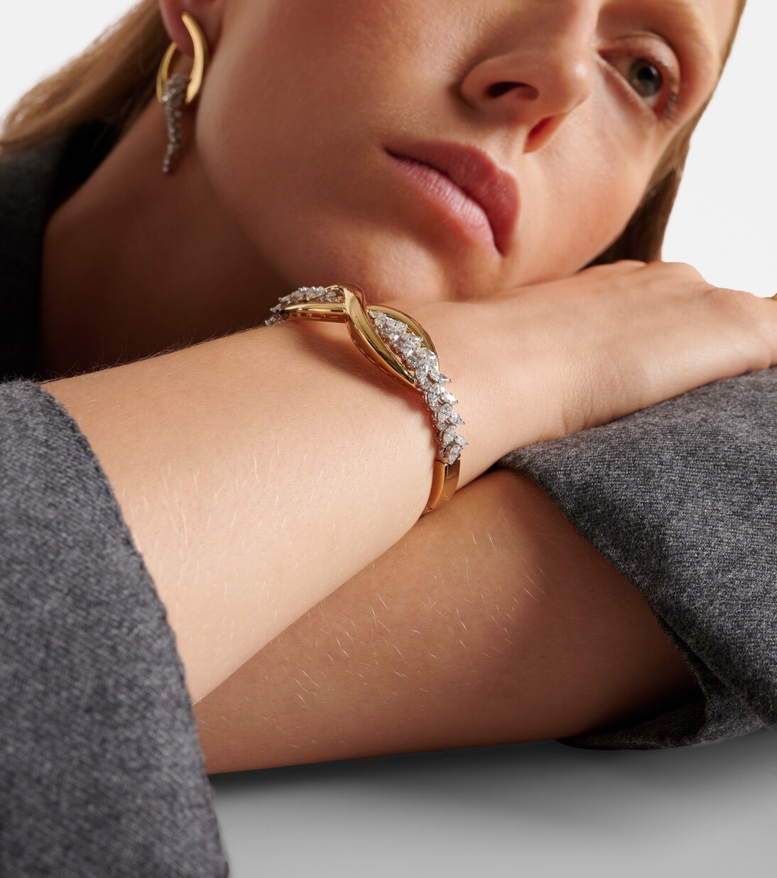 Pulsera Golden Strada de oro de 18 ct con diamantes | Yeprem