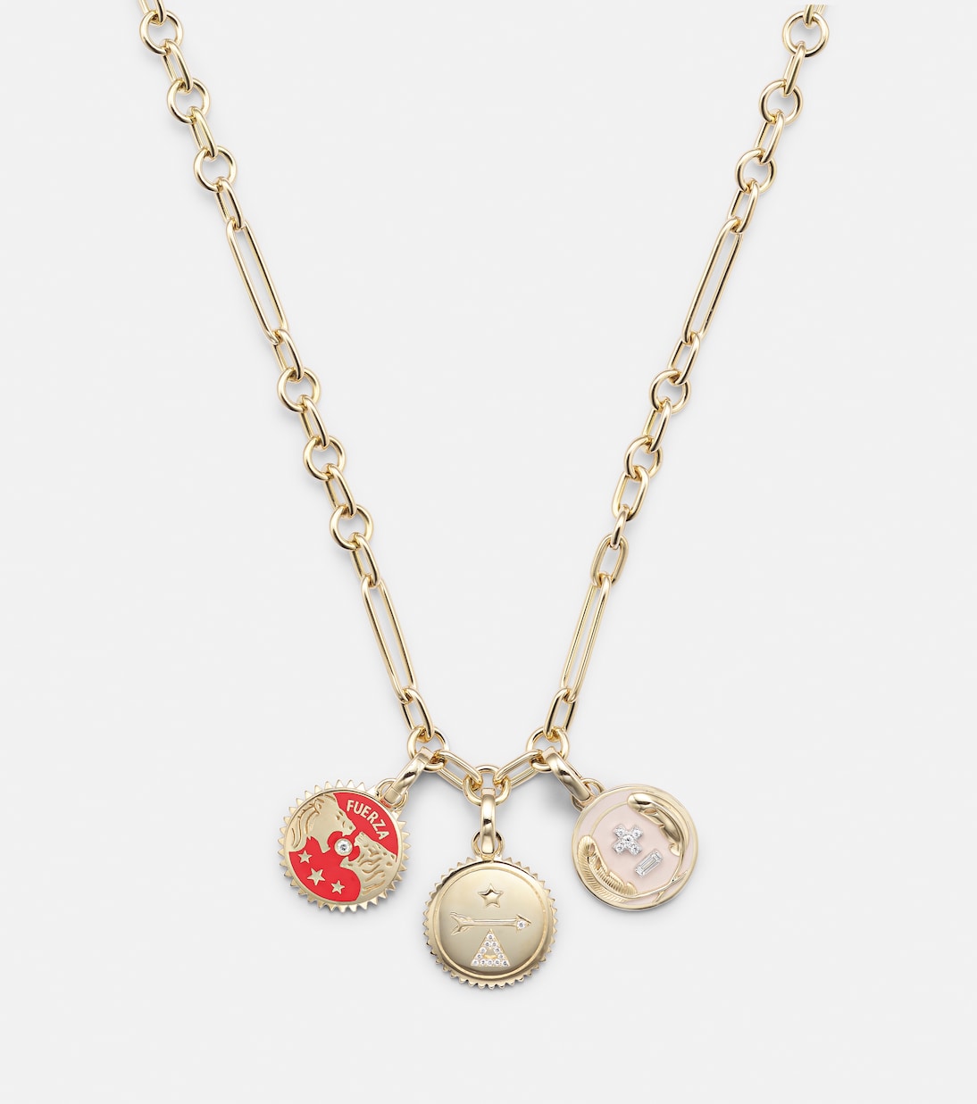 Dream, Vivacity & Strength 18kt gold necklace with diamonds | FoundRae