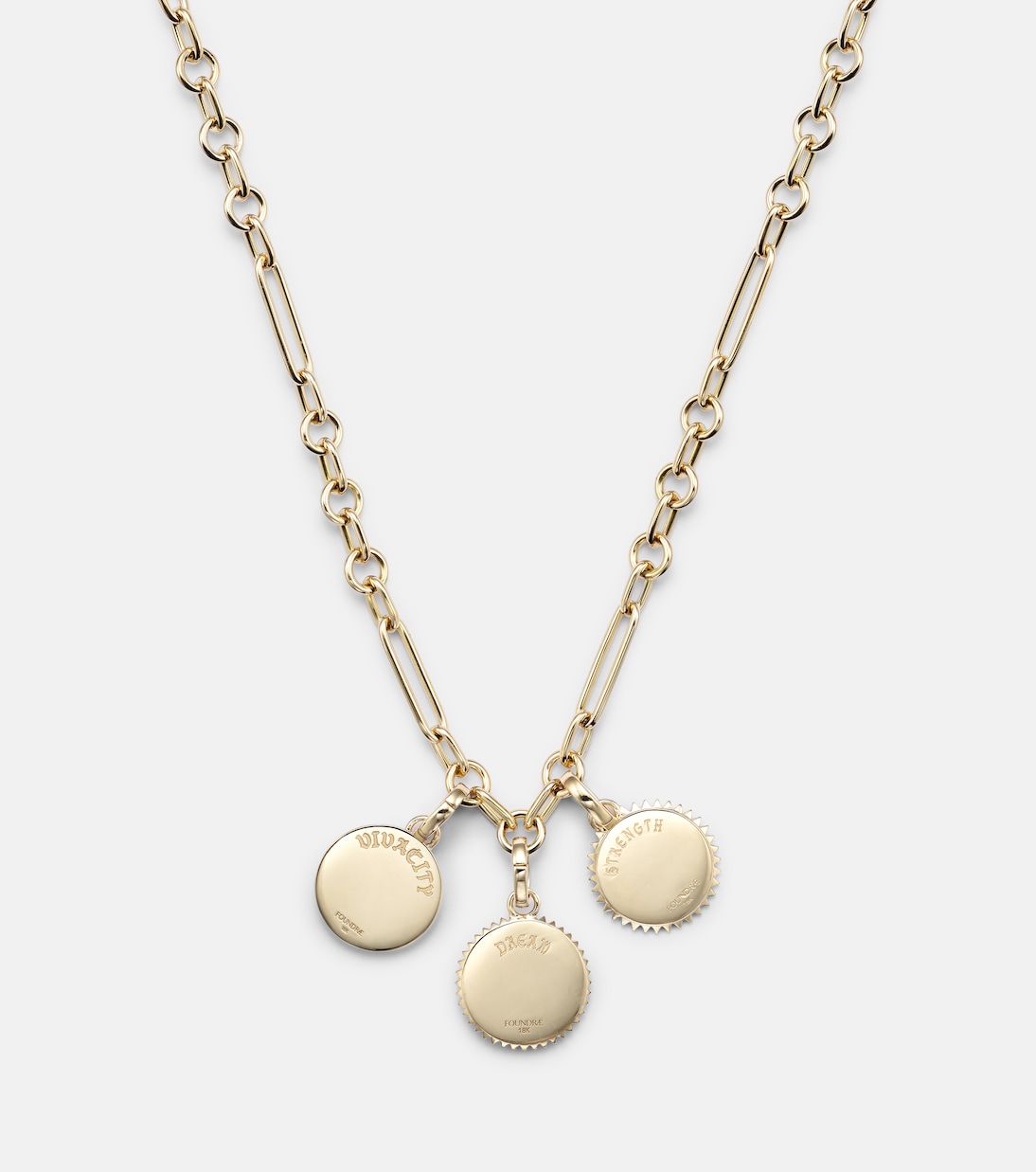 Dream, Vivacity & Strength 18kt gold necklace with diamonds | FoundRae
