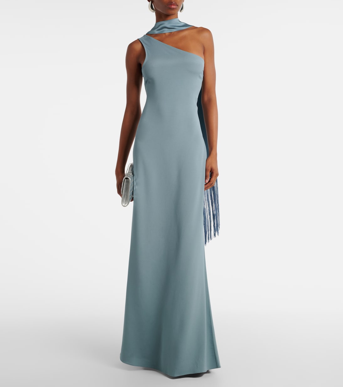 Caroline one-shoulder crêpe cady gown | Taller Marmo
