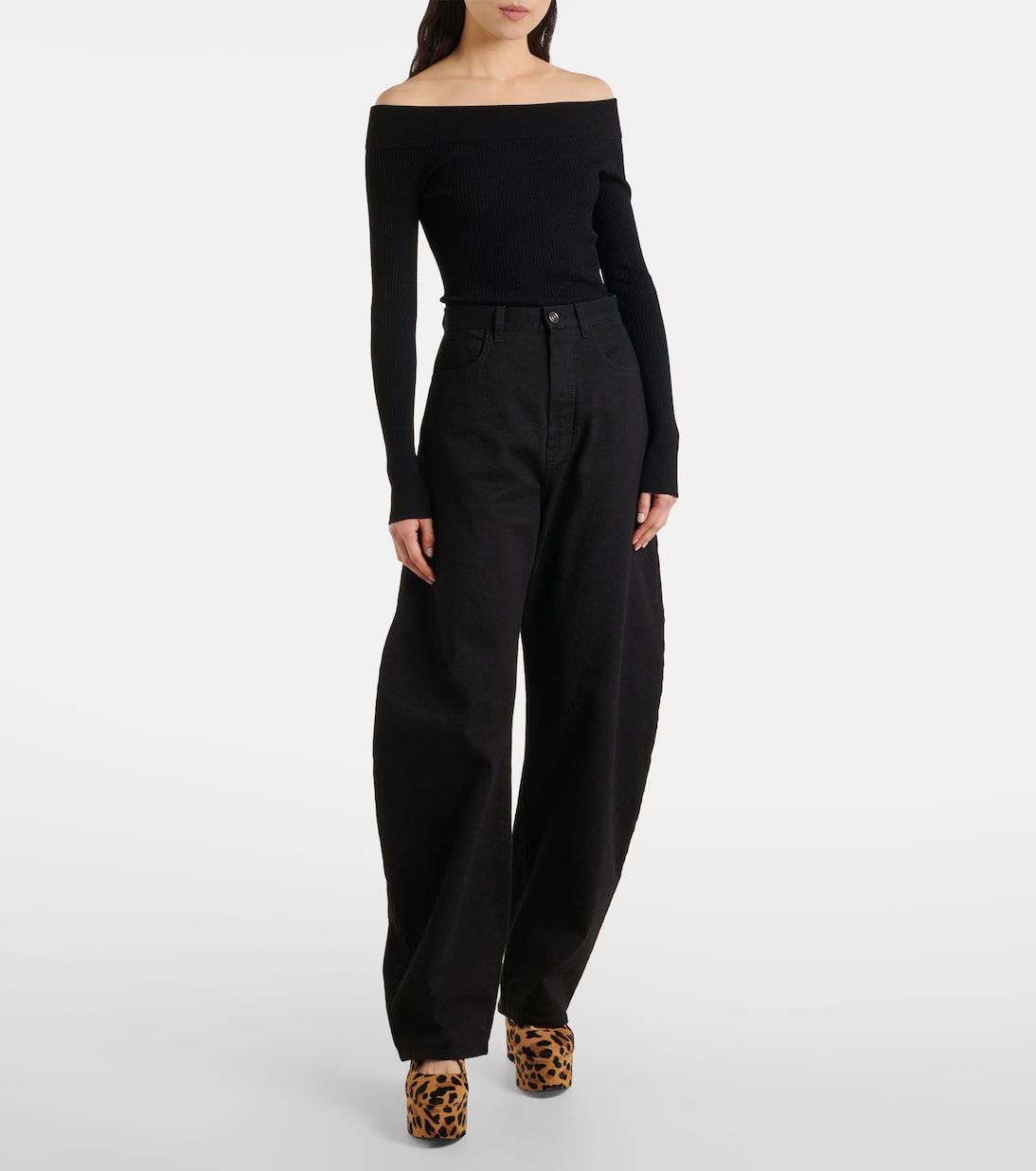 Pumps con zeppa Criss Cross in cavallino | Alaïa