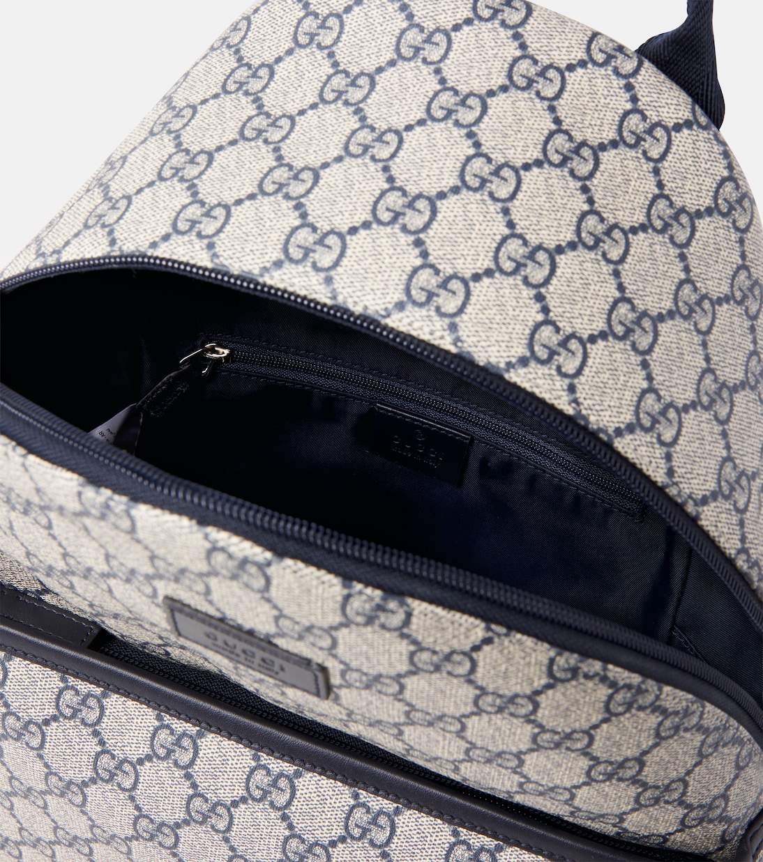 GG Supreme leather-trimmed canvas backpack | Gucci Kids