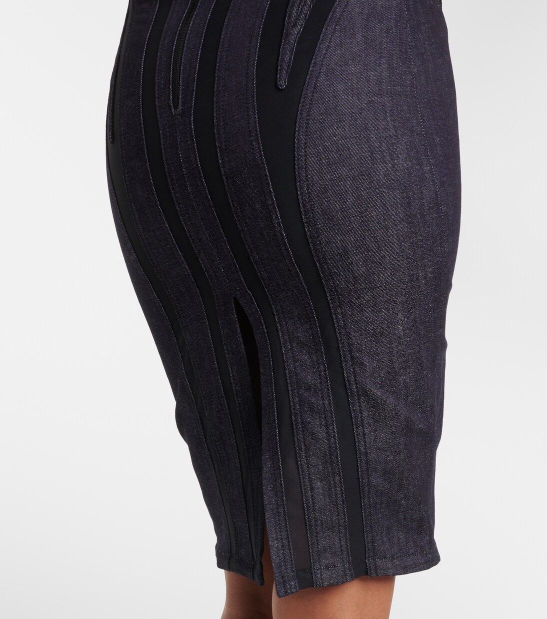 Bustier-Kleid aus Denim | Mugler