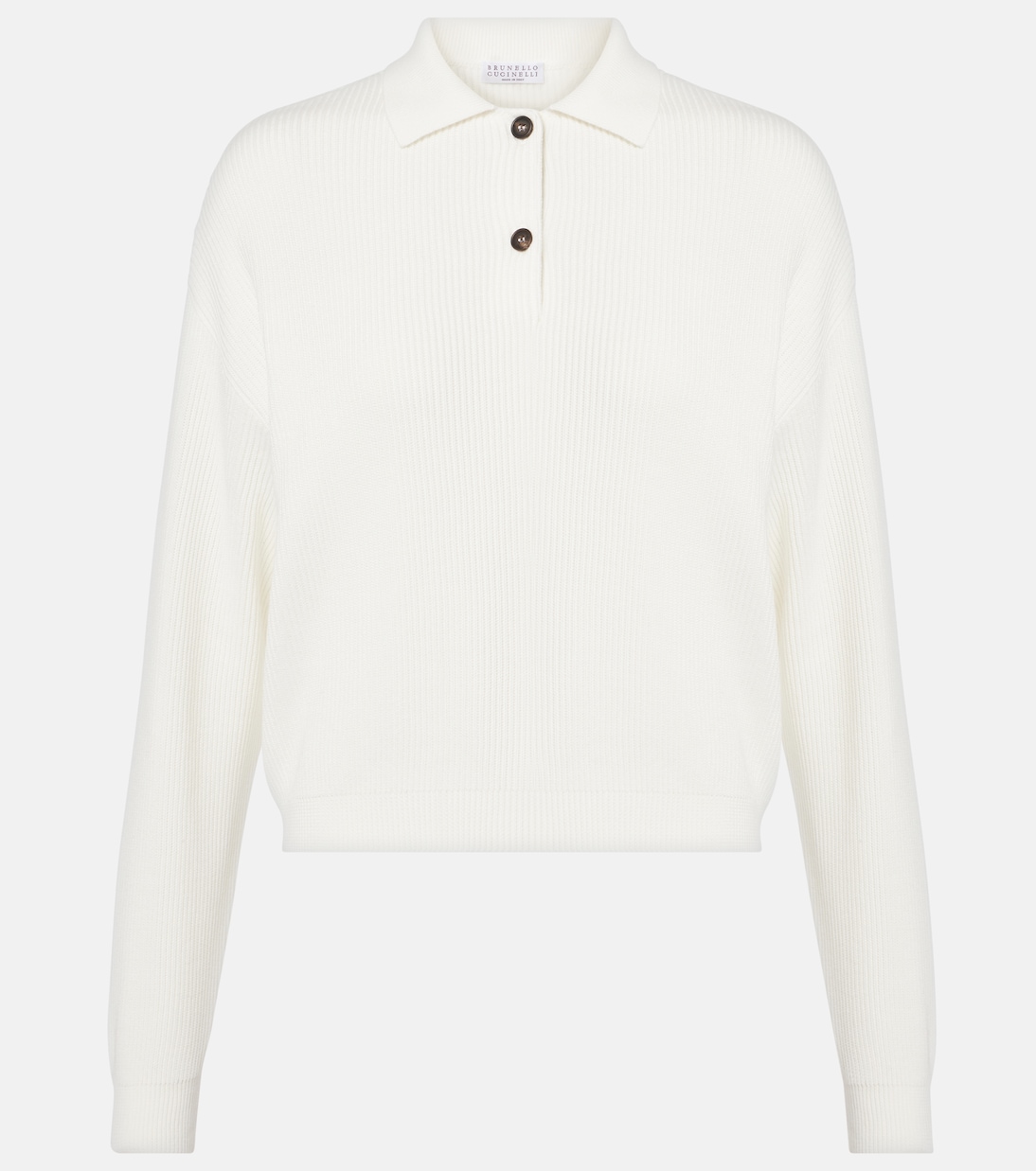 Polo acanalado de algodón | Brunello Cucinelli