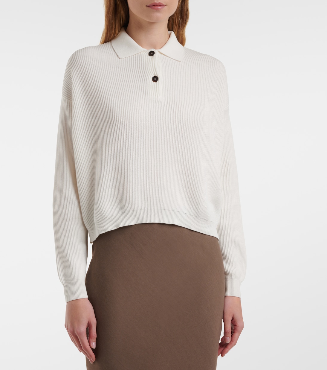 Polo acanalado de algodón | Brunello Cucinelli