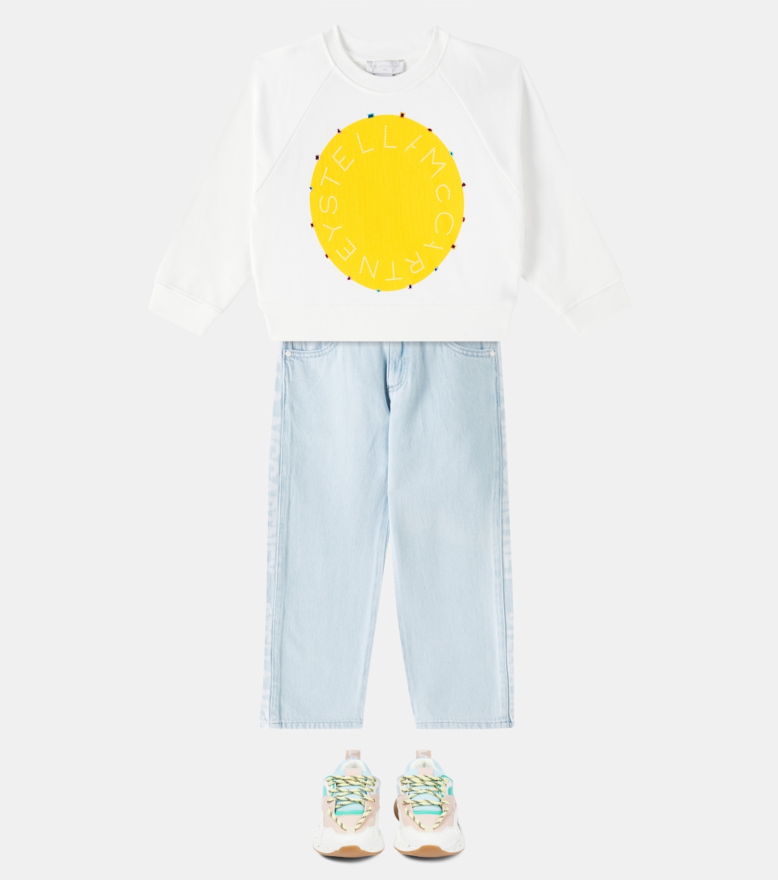Embellished printed cotton sweatshirt | Stella McCartney Kids
