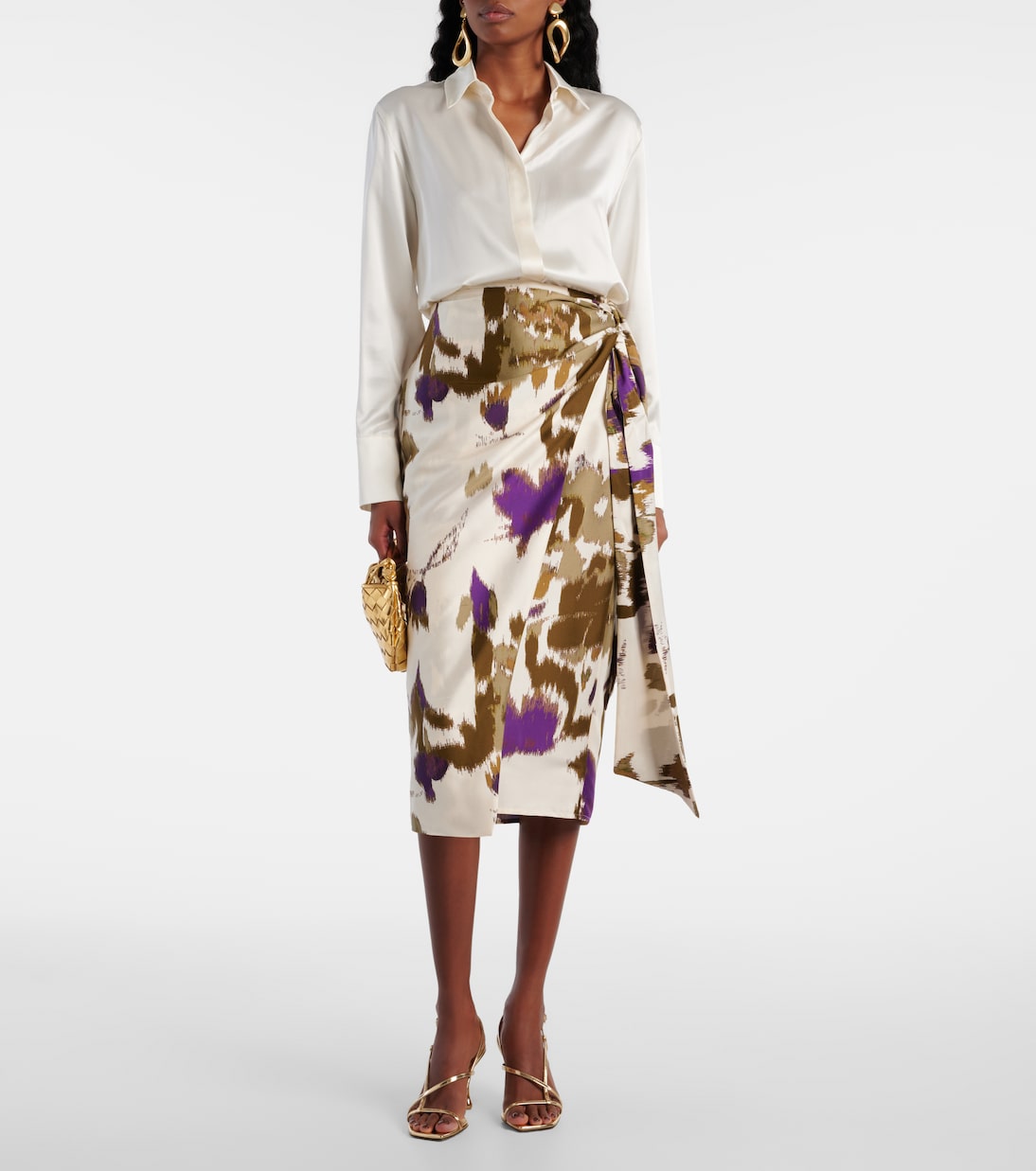 Bedruckter Wickelrock Dritto aus Seide | Max Mara