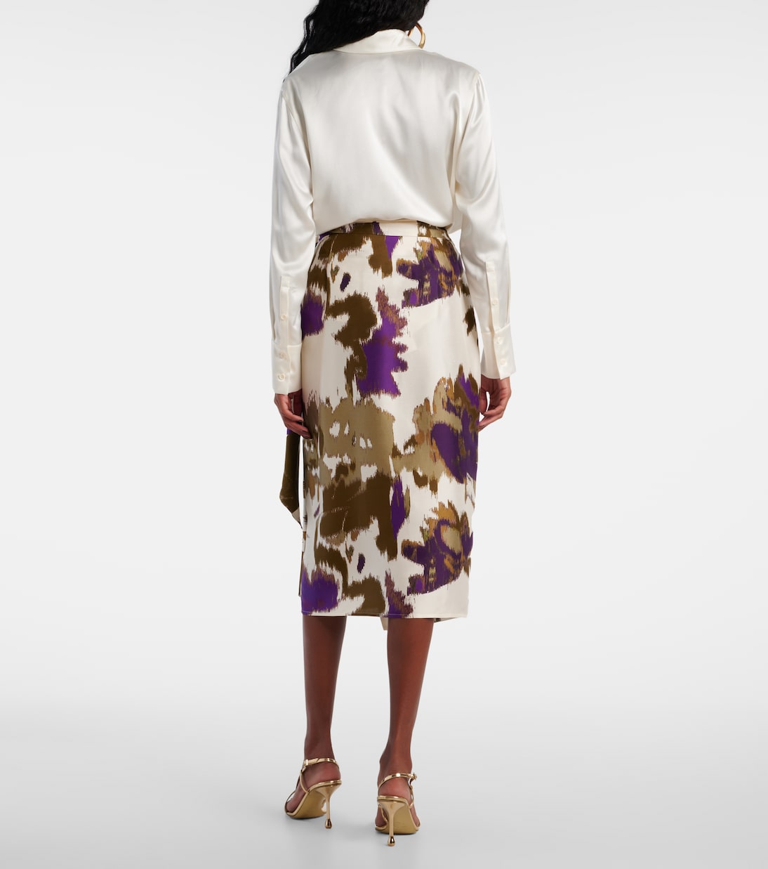 Bedruckter Wickelrock Dritto aus Seide | Max Mara