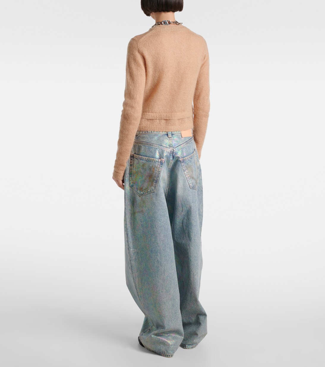 Layered mohair and wool-blend cardigan | Acne Studios