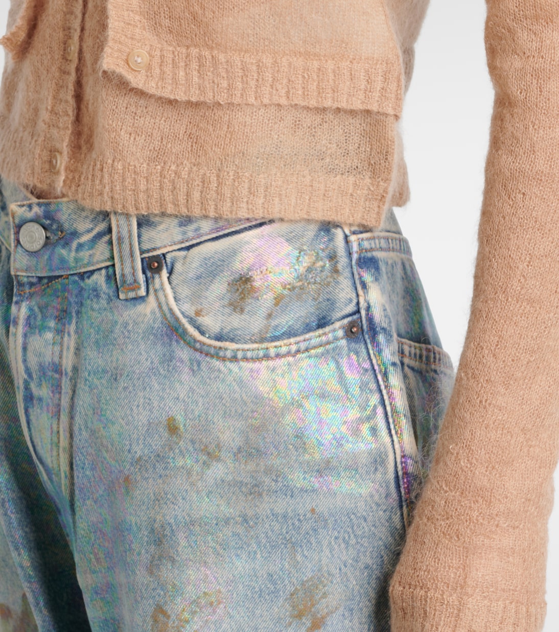 Layered mohair and wool-blend cardigan | Acne Studios