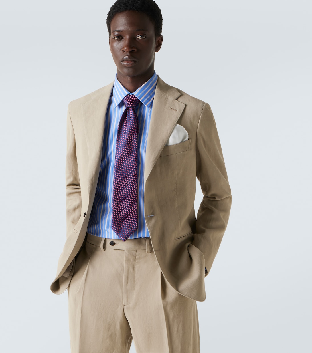 Silk jacquard tie | Charvet