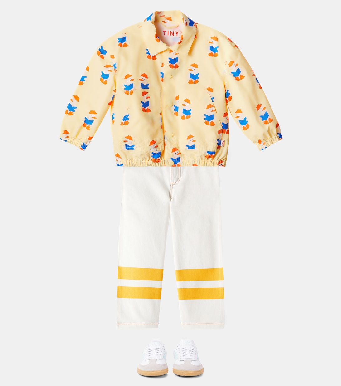 Striped cotton twill pants | Tinycottons