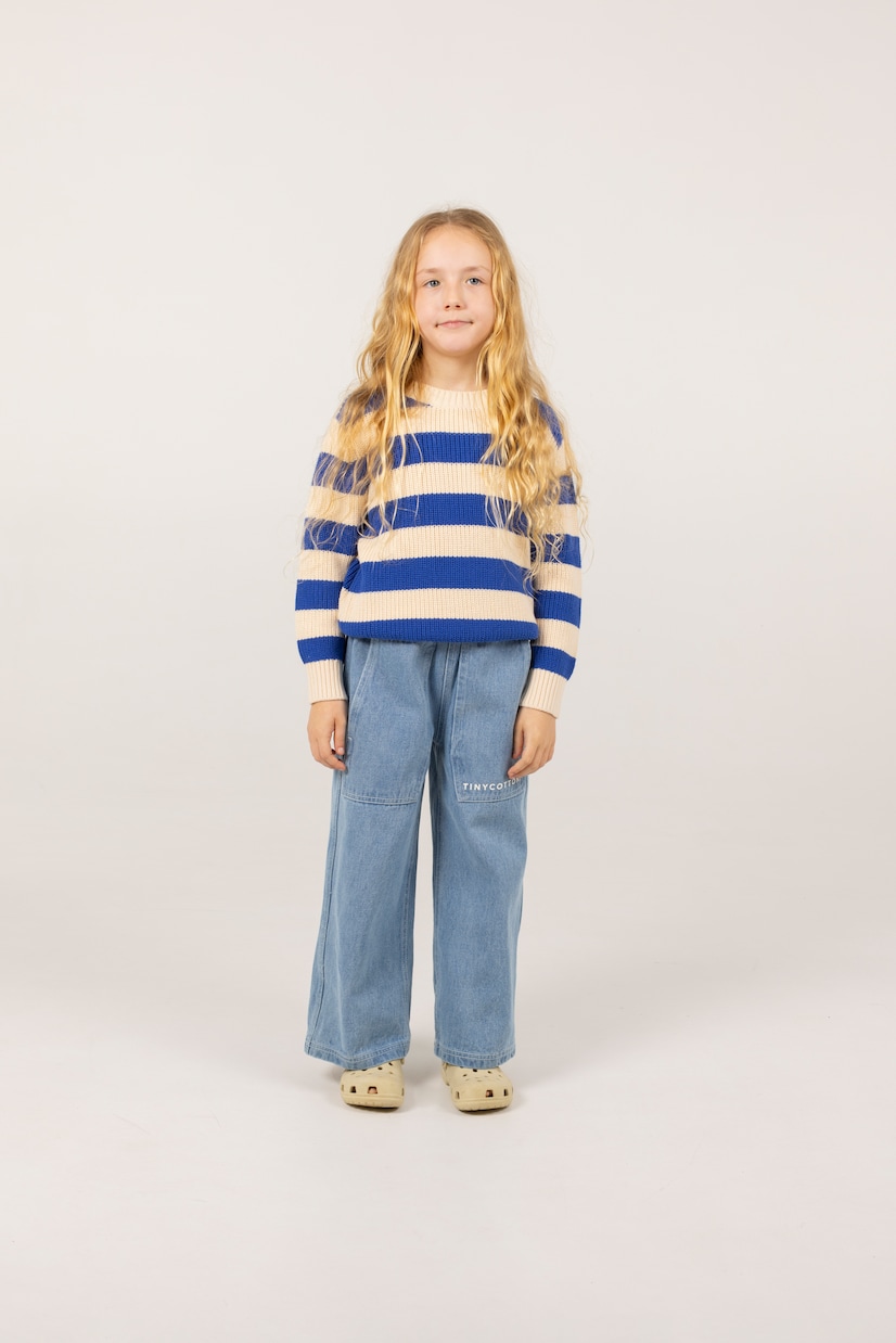 Logo straight jeans | Tinycottons