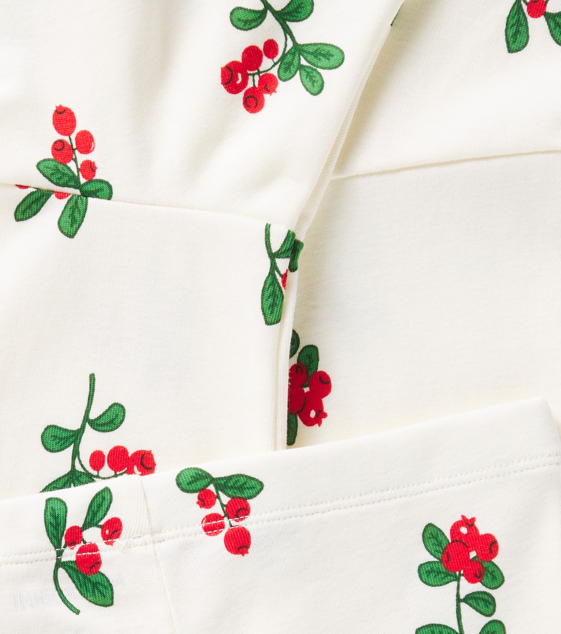 Lingonberries cotton jersey flared pants | Mini Rodini