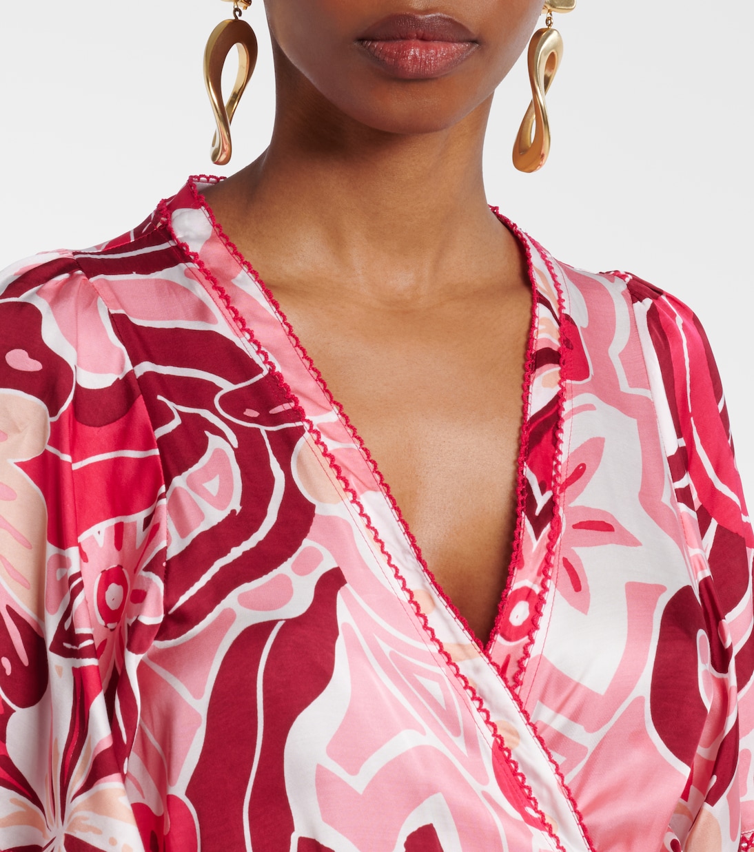 Robe longue Mabelle en satin | Poupette St Barth