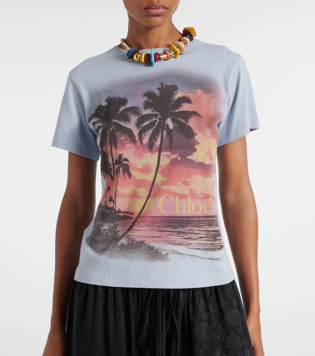 Camiseta de algodón estampada | Chloé