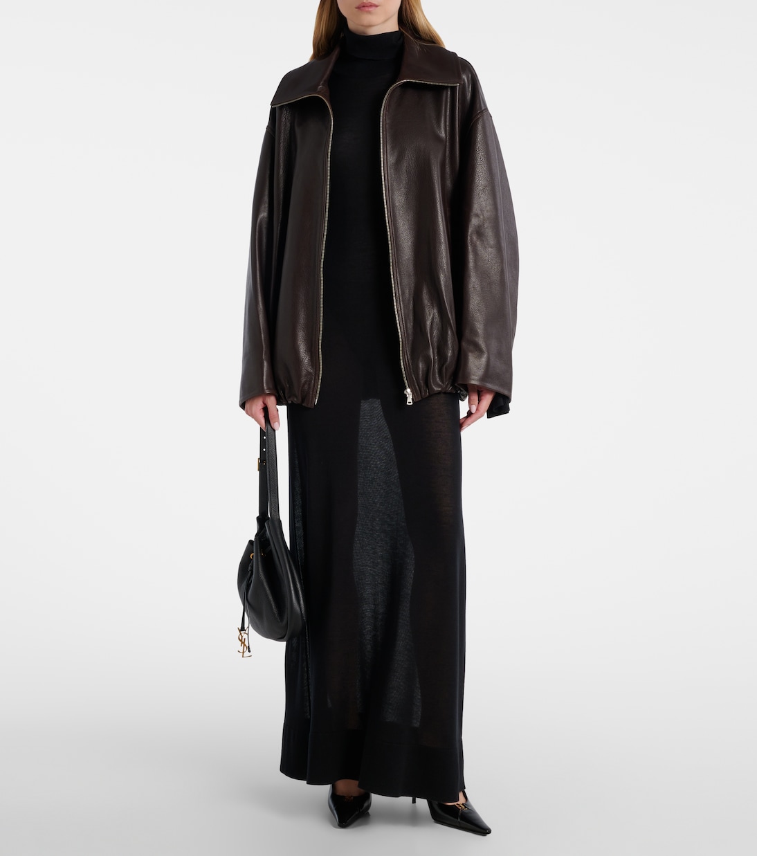 Elisse leather bomber jacket | Nour Hammour