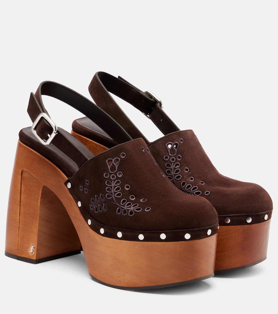 Mules Alida 135 in suede con plateau | Jimmy Choo