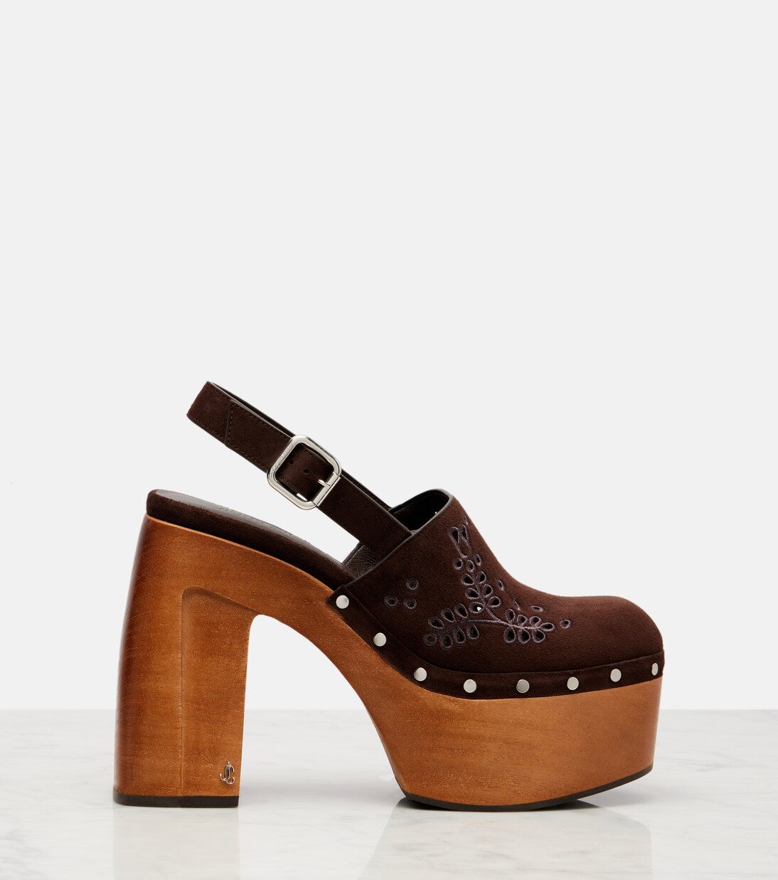 Mules Alida 135 in suede con plateau | Jimmy Choo