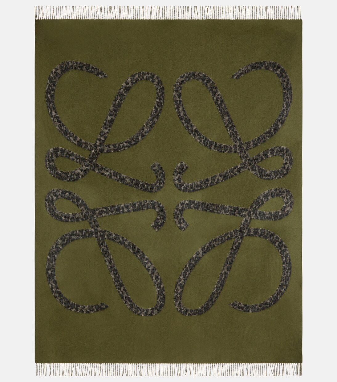Anagram fringed wool and cashmere blanket | Loewe