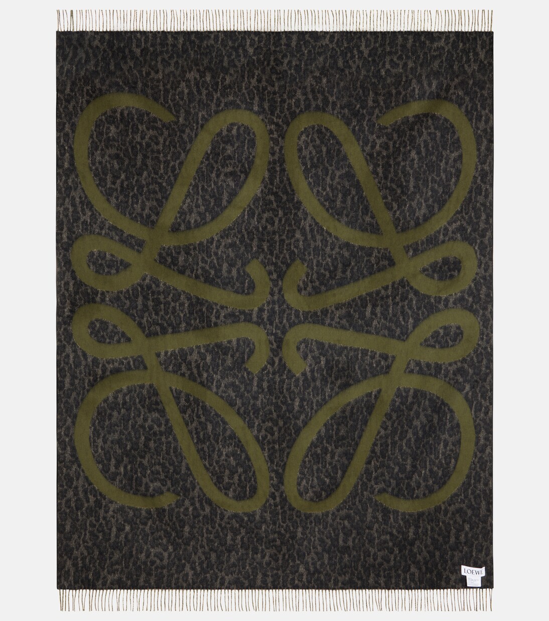 Anagram fringed wool and cashmere blanket | Loewe