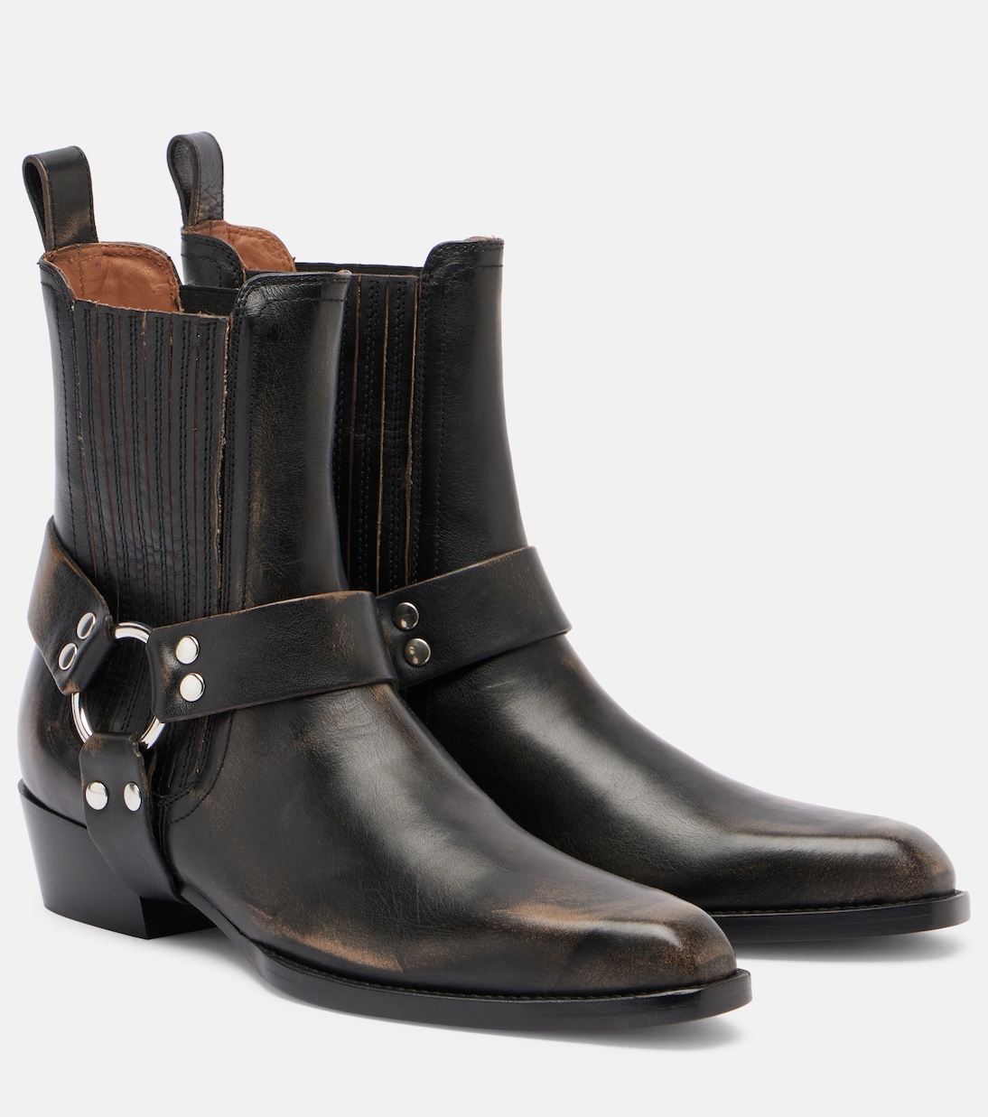 Helena leather biker boots | Paris Texas