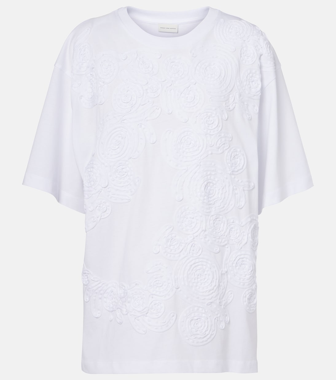 Embroidered oversized cotton T-shirt | Dries Van Noten