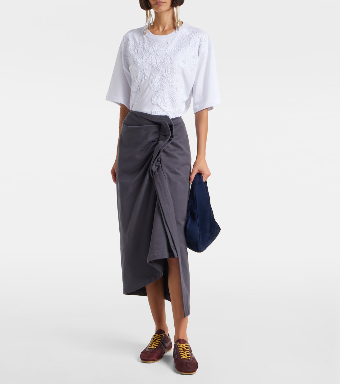 Embroidered oversized cotton T-shirt | Dries Van Noten