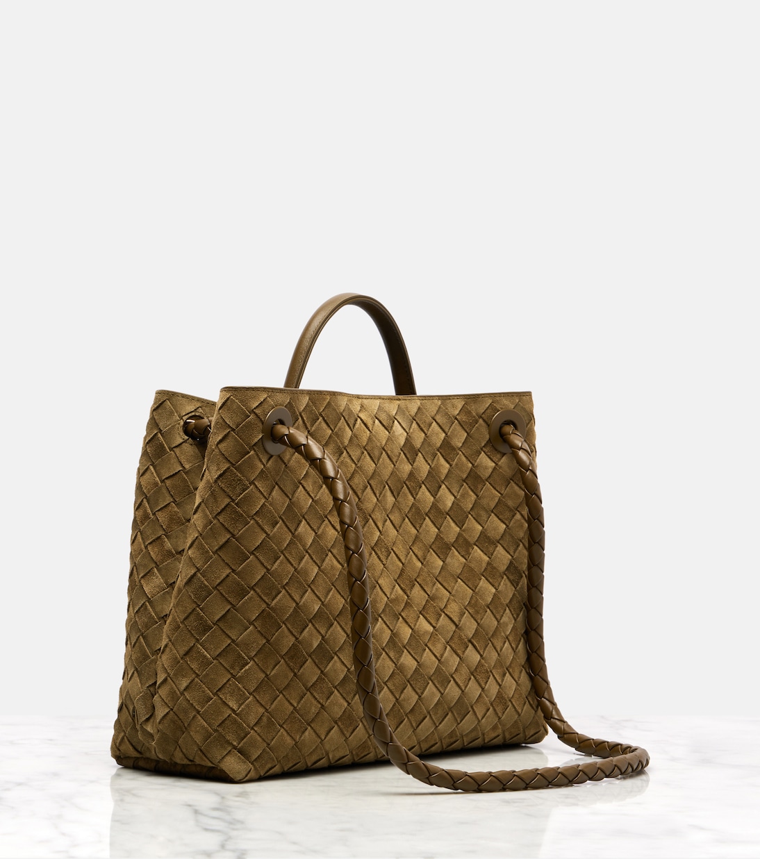 Sac Andiamo Medium en daim | Bottega Veneta