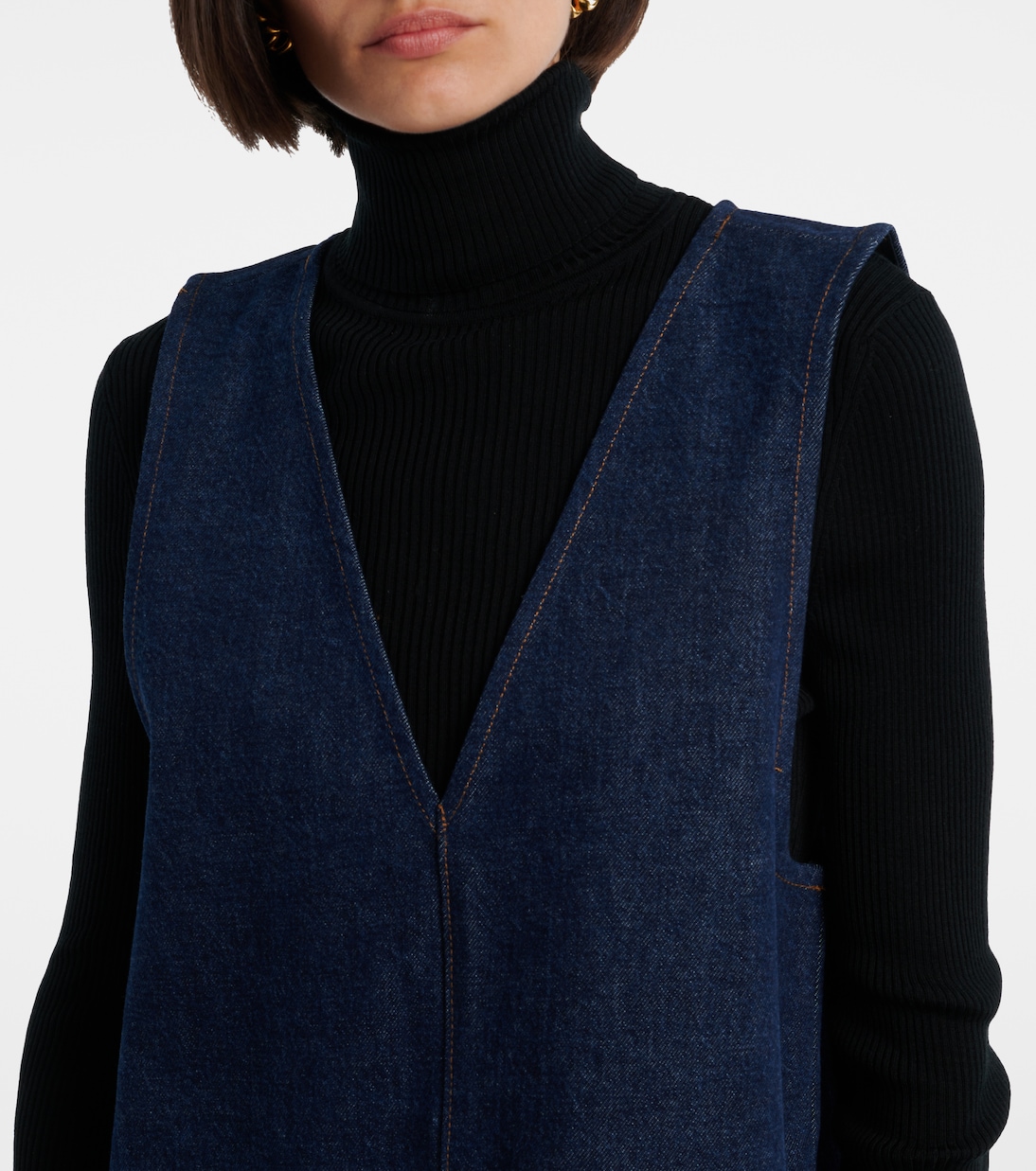 Miniabito scamiciato in denim di cotone | Frame