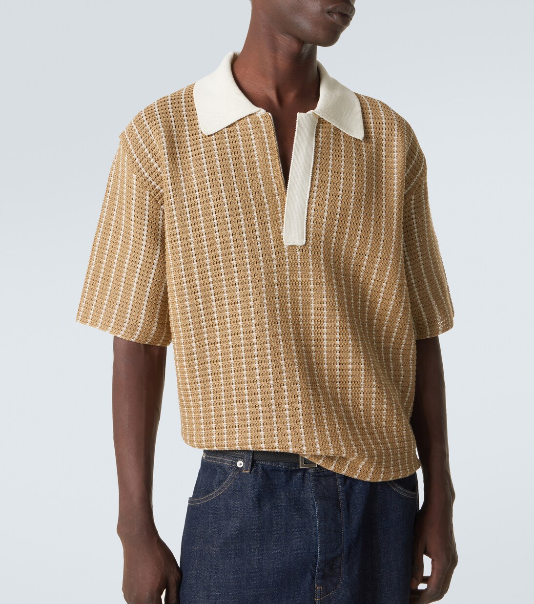 Knitted cotton polo shirt | Jil Sander