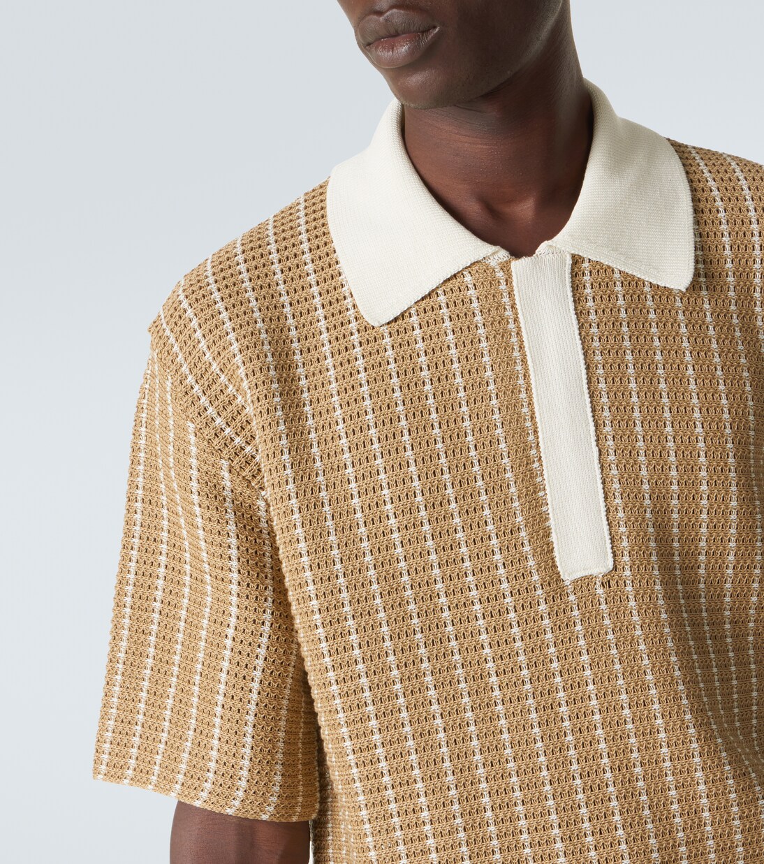 Knitted cotton polo shirt | Jil Sander