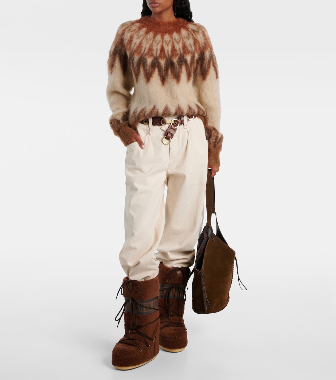 Icon fleece knee-high snow boots | Moon Boot