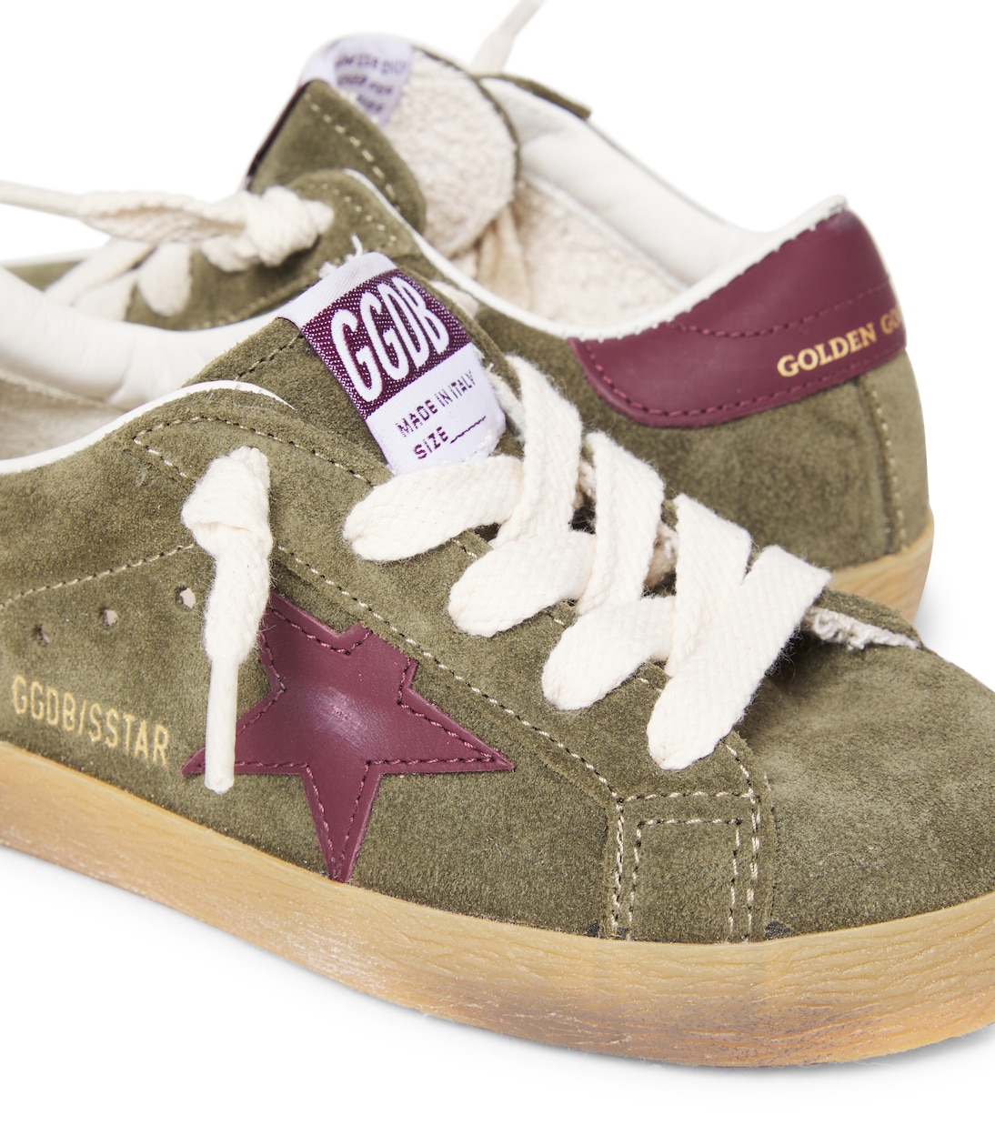 Super Star leather-trimmed suede sneakers | Golden Goose Kids
