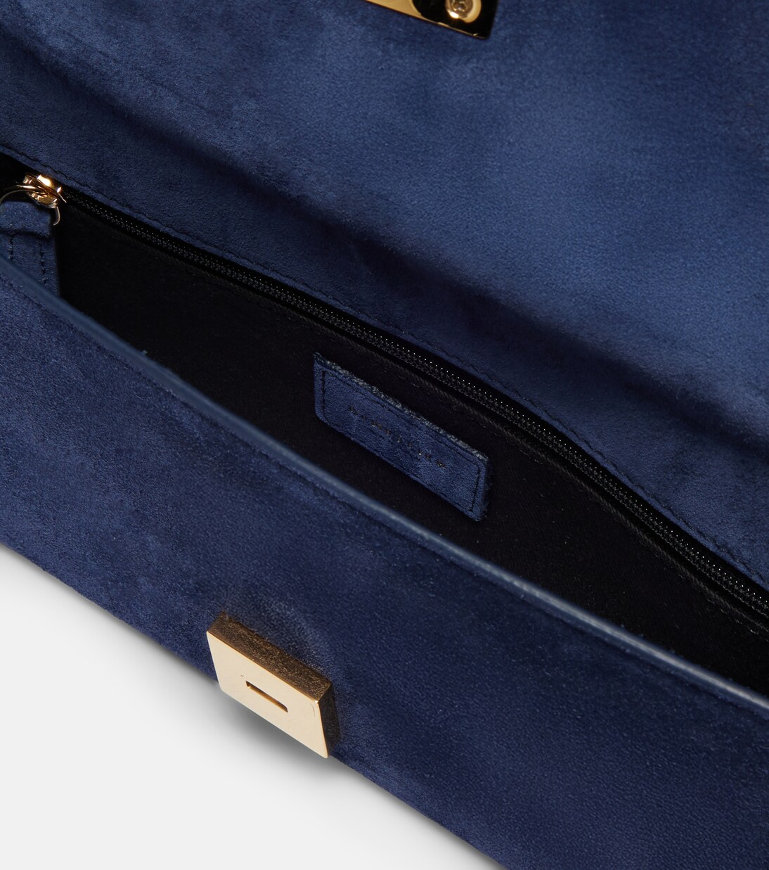 Vancouver leather-trimmed suede clutch | DeMellier