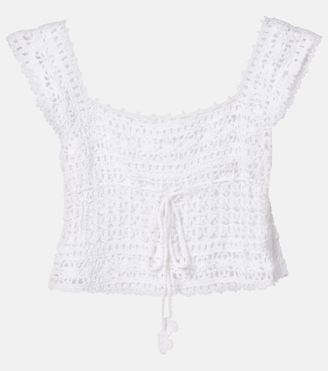 Top cropped Deauville in crochet di cotone | Anna Kosturova
