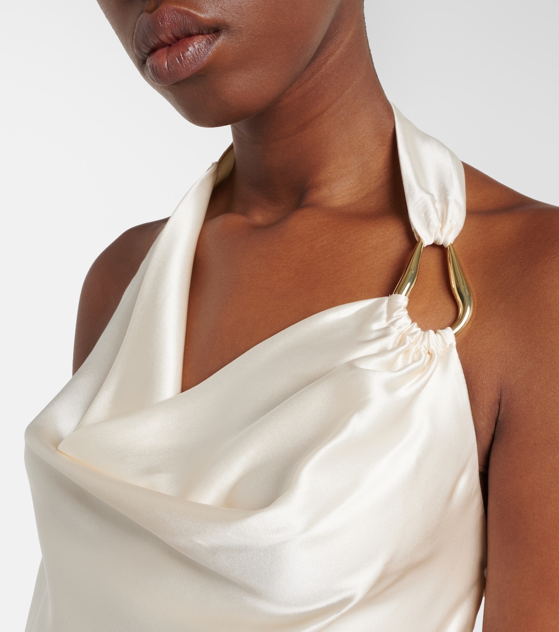 Elise halterneck silk satin top | Rebecca Vallance