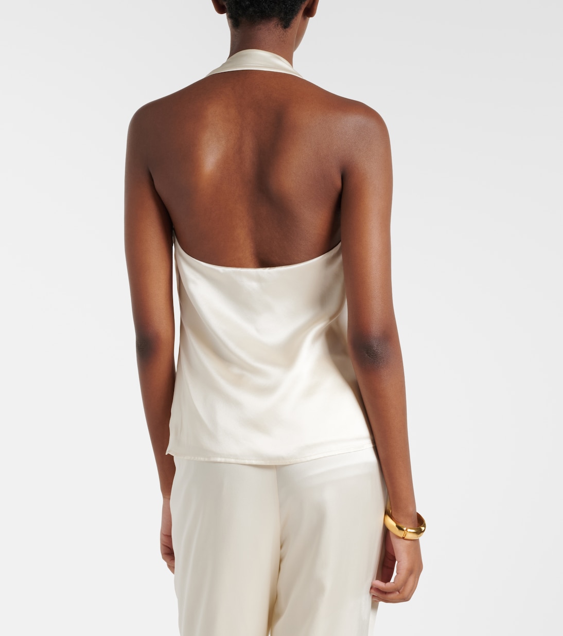 Elise halterneck silk satin top | Rebecca Vallance