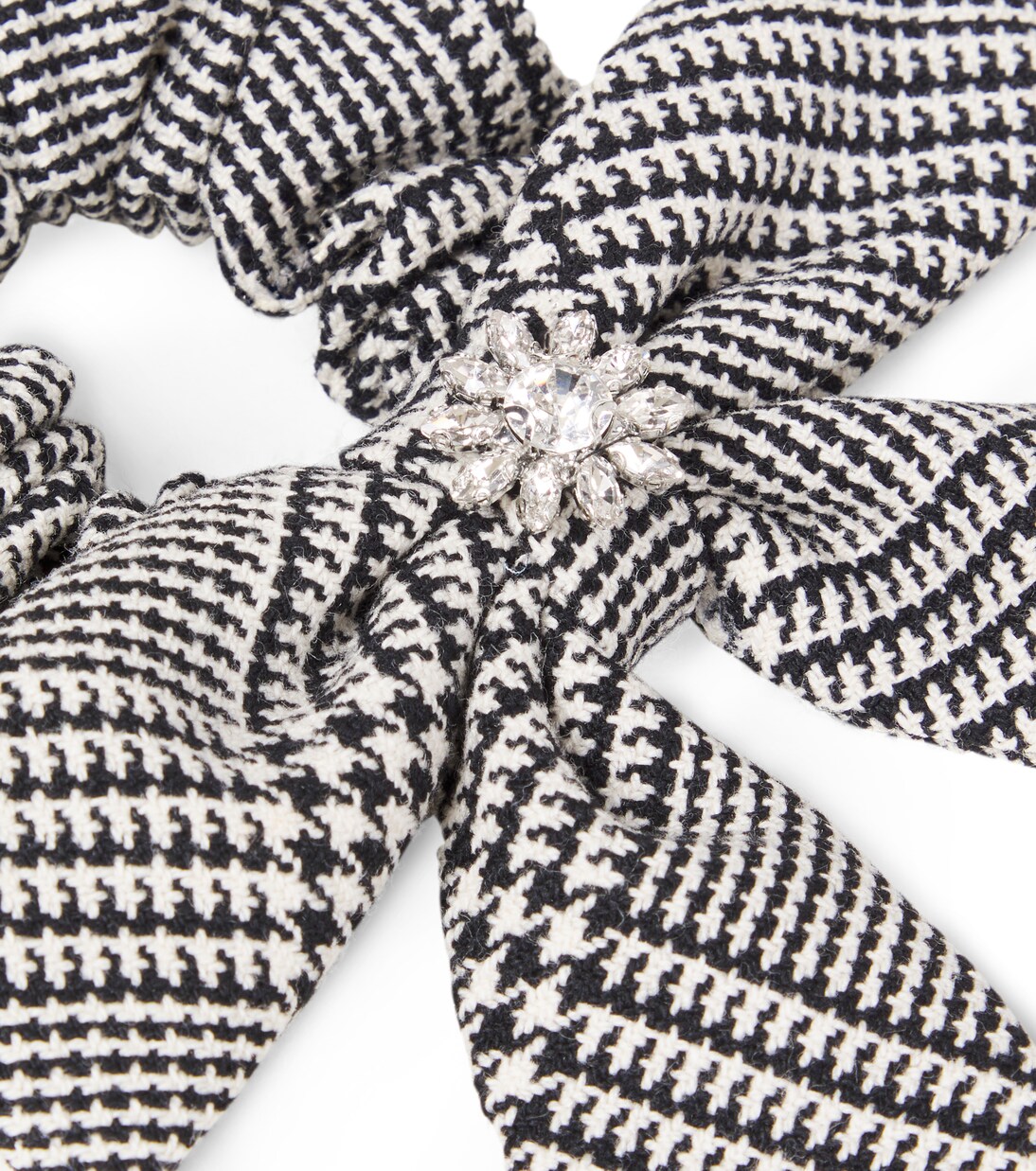 Prince of Wales check wool-blend scrunchie | Self-Portrait Kids