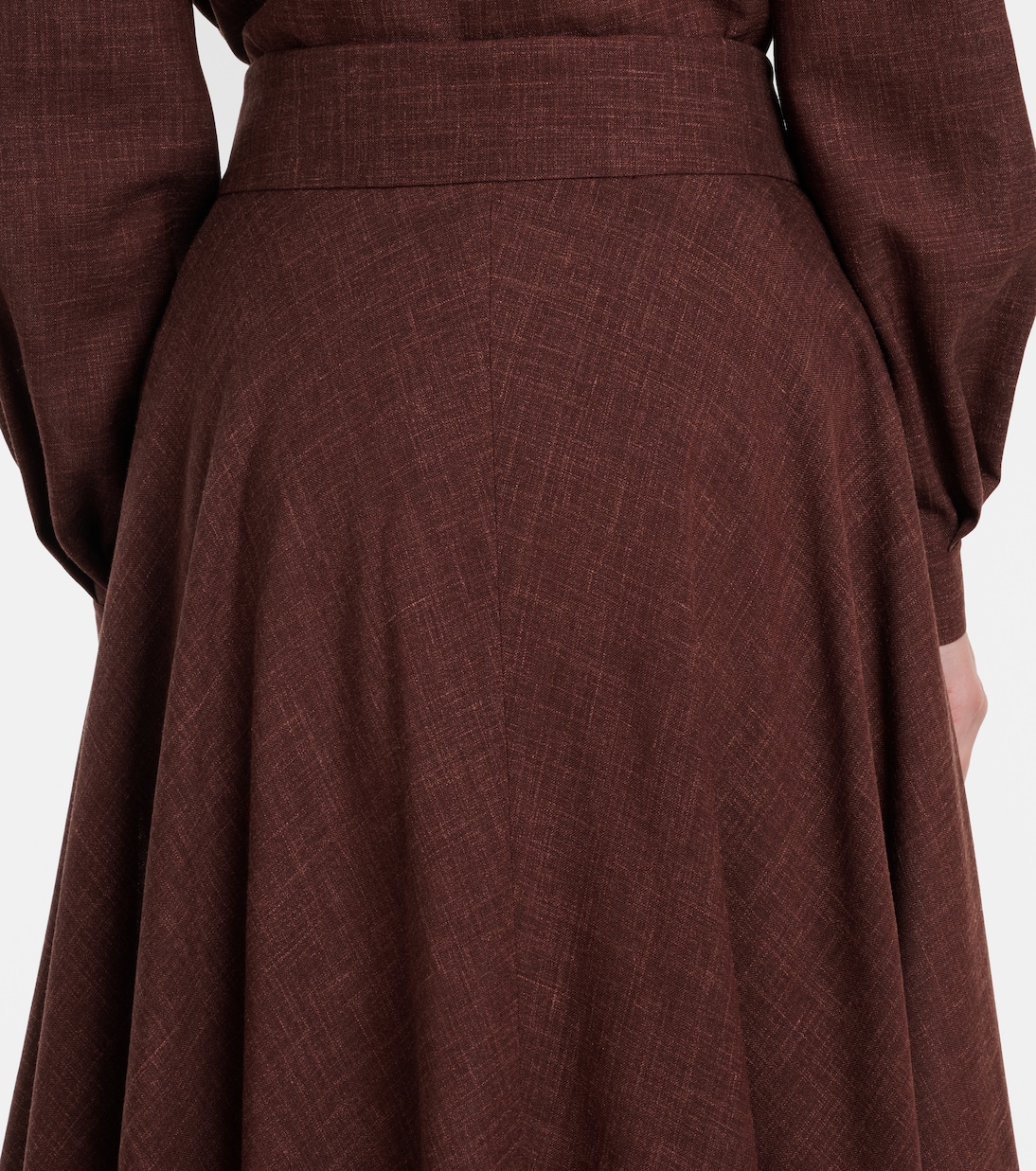 Gonna midi Petra in lana, seta e lino | Loro Piana