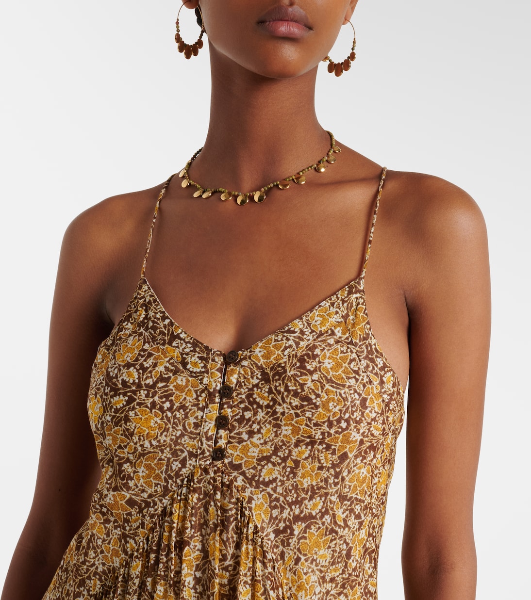 Robe longue Sabba en coton à fleurs | Marant Etoile