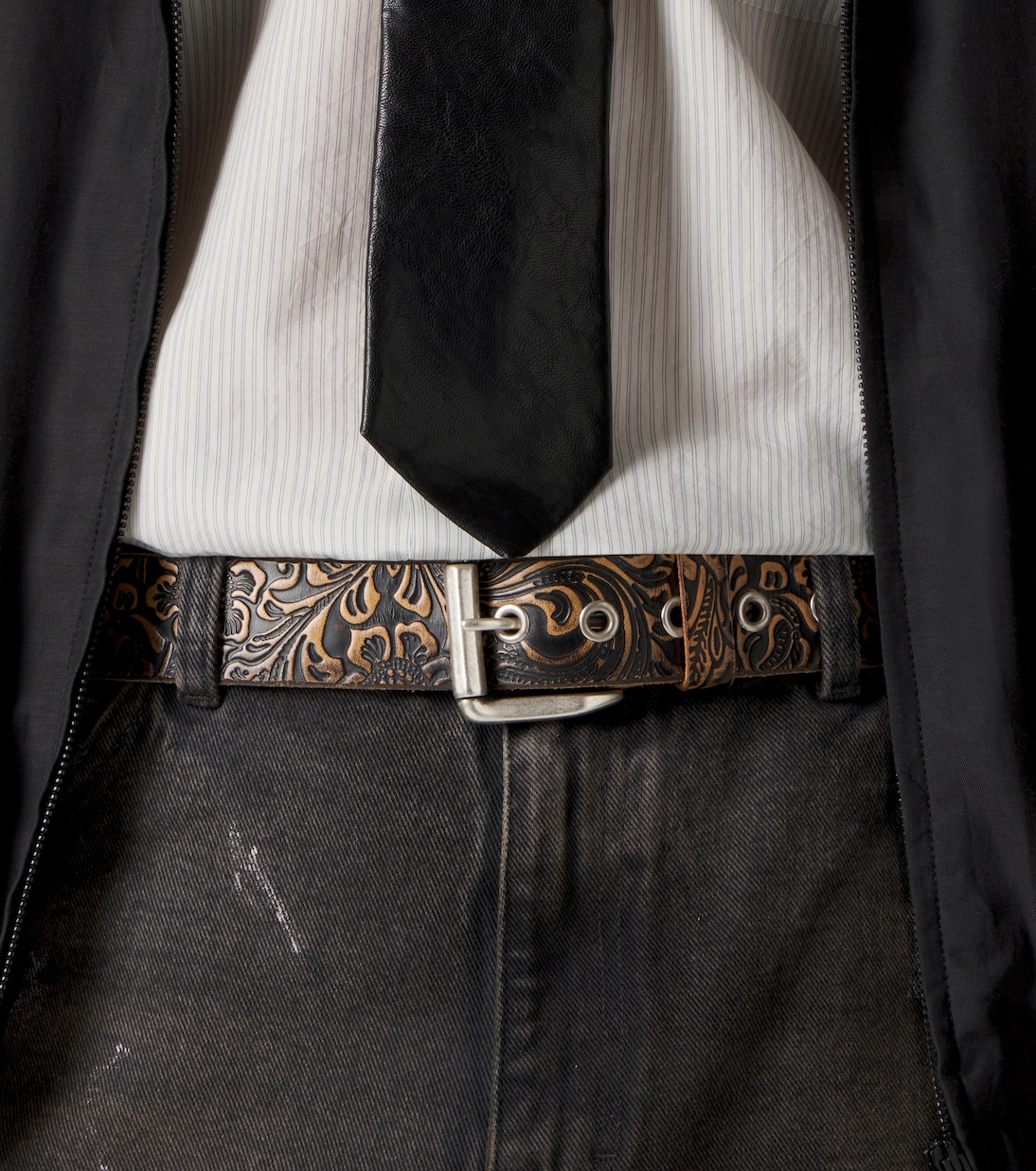 40mm paisley leather belt | Our Legacy