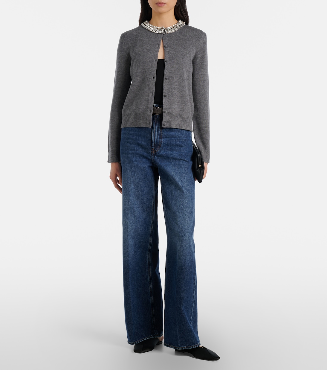 Cardigan Daro aus Wolle mit Kristallen | Veronica Beard