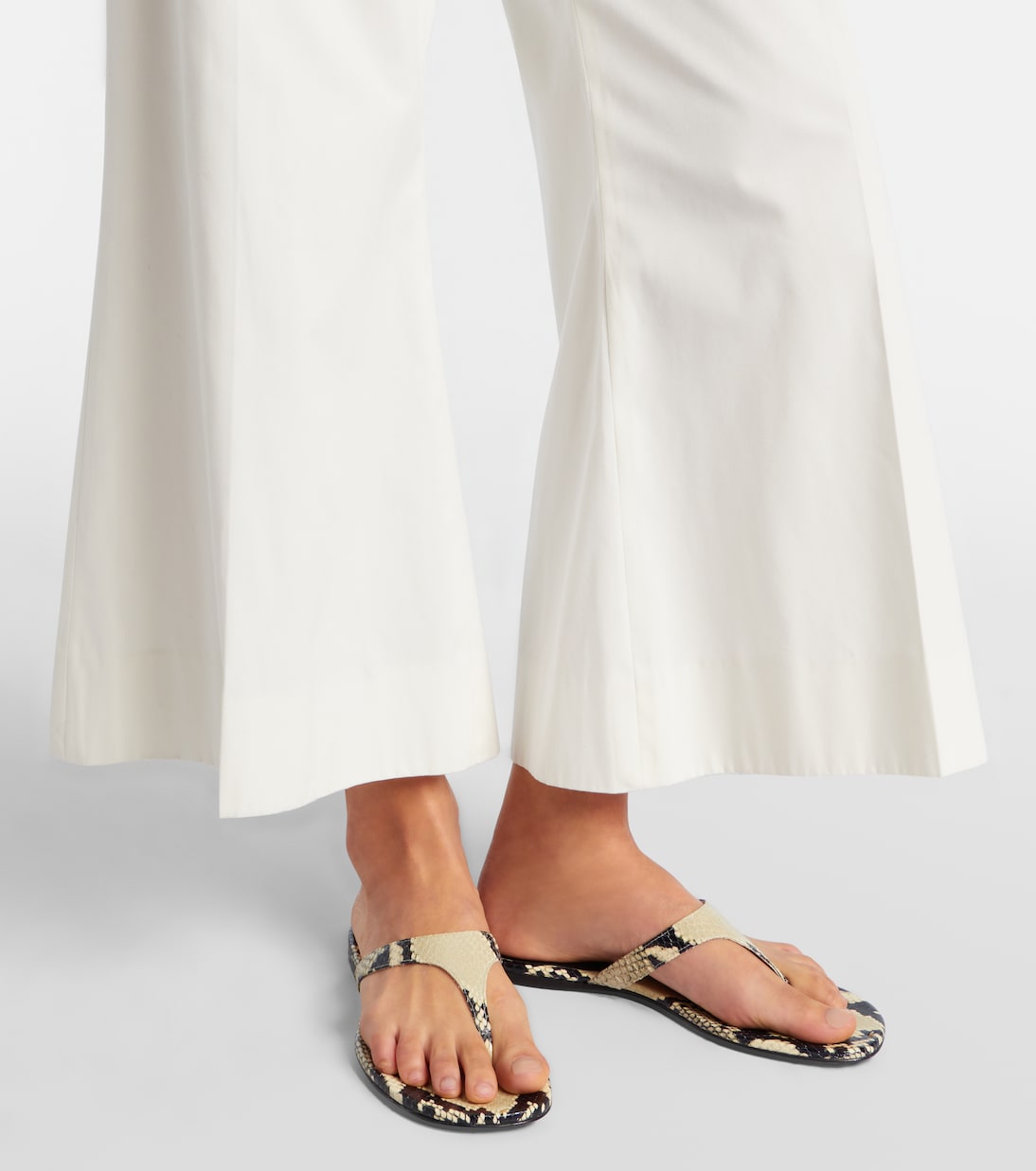 Archer snake-effect leather thong sandals | Khaite