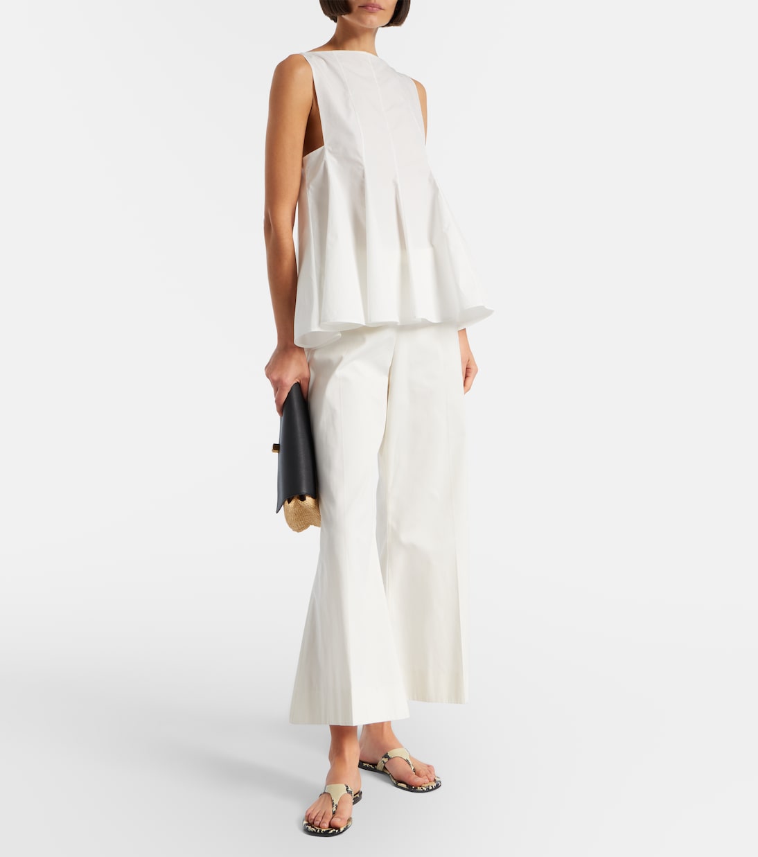 Archer snake-effect leather thong sandals | Khaite